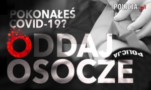 Grafika kampani- napis -pokonałeś Covid-19-oddaj osocze