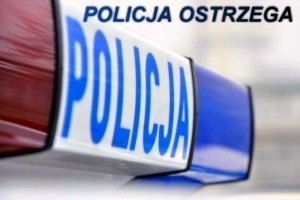 Grafika- napis policja oraz policja ostrzega