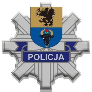 Gwiazda policyjna z napisem policja