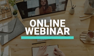 Napis &quot;ONLINE WEBINAR&quot;