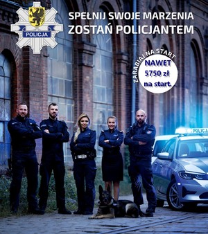 Ulotka promująca zawód policjanta