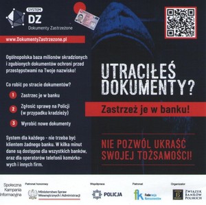 Ulotka informacyjna kampani ,,UTRACIŁEŚ DOKUMENT&quot;