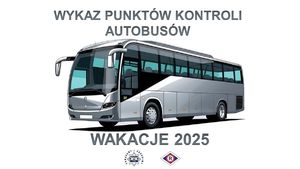 Grafika przedstawiająca autobus. Obok napisy