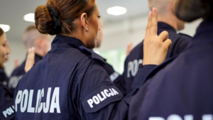 Policjantki podczas ślubowania
