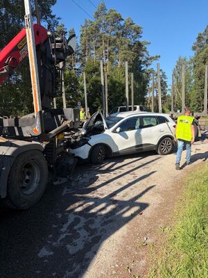 Miejsce zdarzenia drogowego  na drodze wojewódzkiej 235